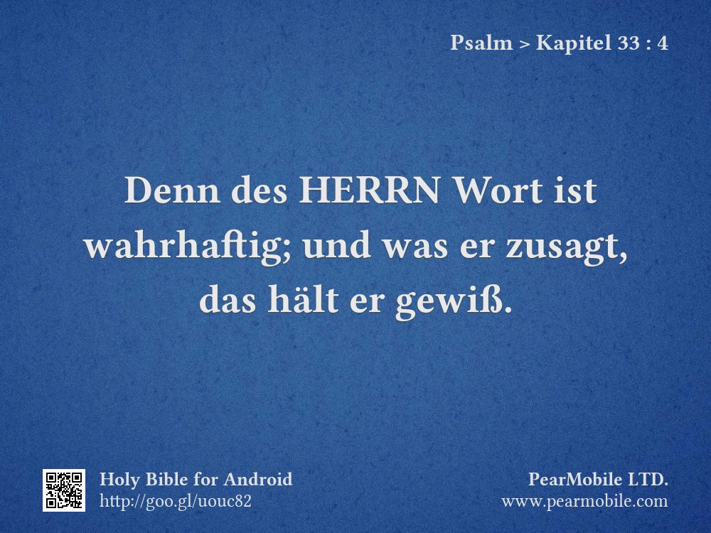 Psalm, Kapitel 33:4